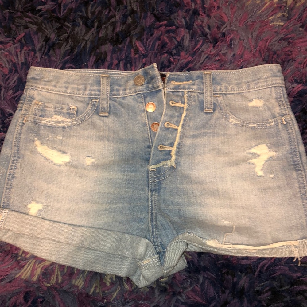 high rise jean shorts